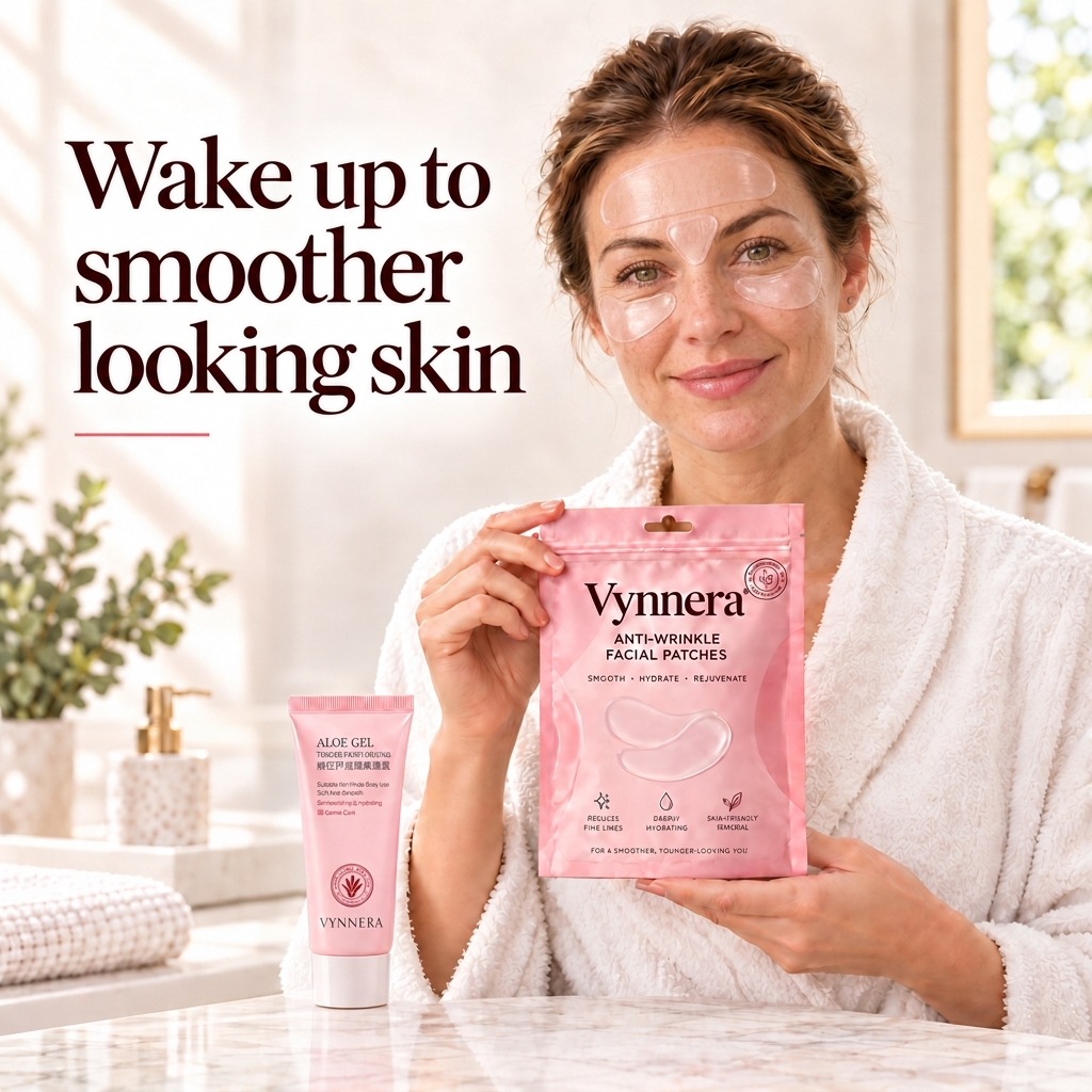 Vynnera Anti-Wrinkle Patches in pink packaging